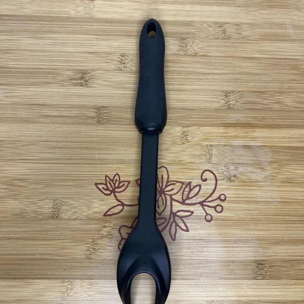 Black‎ Plastic Nylon 2 Prong Fork Cooking Utensil Heat Resistant 410 F/210C